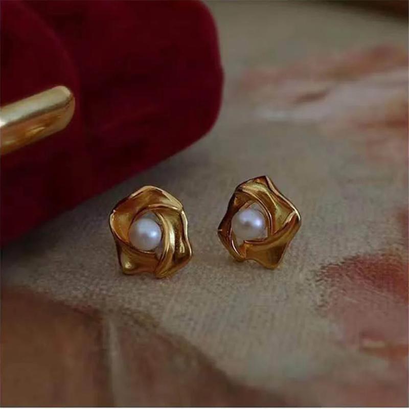 925 Silver Pearl Beads Stud Earrings Setting Base