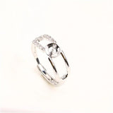 14k Plating O-Shaped Pearl Ring Adjustable DIY Accessories