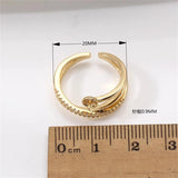 14k Clad Zirconia Ring Pearl DIY Accessories