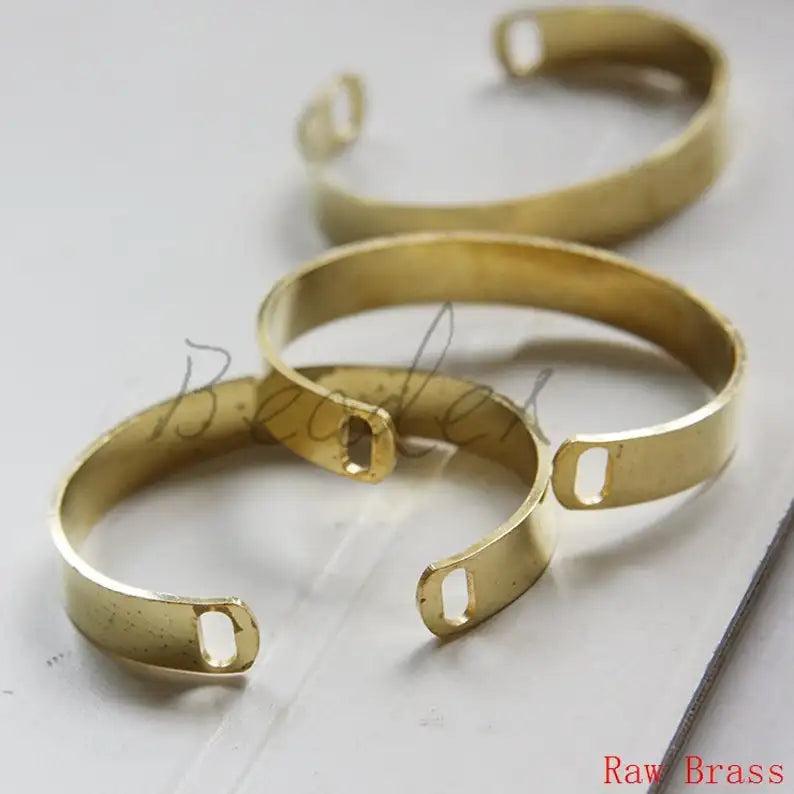 Solid Brass Cuff Bracelets - Bangle 60x50mm