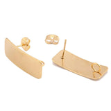 10pcs Stainless Steel Geometric Bar Stud Earrings For Women