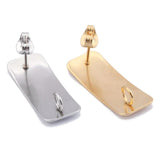 10pcs Stainless Steel Geometric Bar Stud Earrings For Women