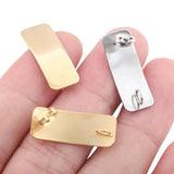 10pcs Stainless Steel Geometric Bar Stud Earrings For Women