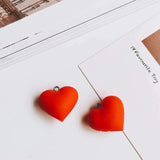 Rubber Resin Eardrop Pendant Charms 6pcs