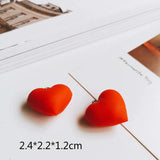 Rubber Resin Eardrop Pendant Charms 6pcs