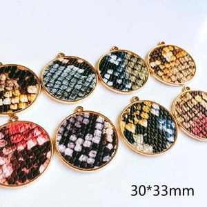 Round Wool Spacer Mixed Colors Pendant Necklace Supplies KP2009
