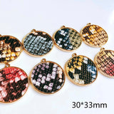Round Wool Spacer Mixed Colors Pendant Necklace Supplies KP2009