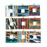 Square Wool Spacer Pendant Necklace Supplies 4pcs