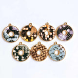 Mixed Colors Wool Spacer Pendant Necklace Supplies 4pcs