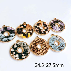 Mixed Colors Wool Spacer Pendant Necklace Supplies 4pcs