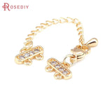 4 Sets Brass Zircon Necklaces Bracelets Clasps for Jewelry Making