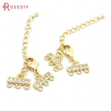 4 Sets Brass Zircon Necklaces Bracelets Clasps for Jewelry Making