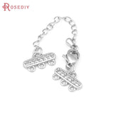 4 Sets Brass Zircon Necklaces Bracelets Clasps for Jewelry Making