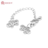 4 Sets Brass Zircon Necklaces Bracelets Clasps for Jewelry Making