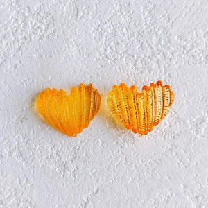Clear Resin Heart Shape Spacer Pendant Earring Accessories 20pcs