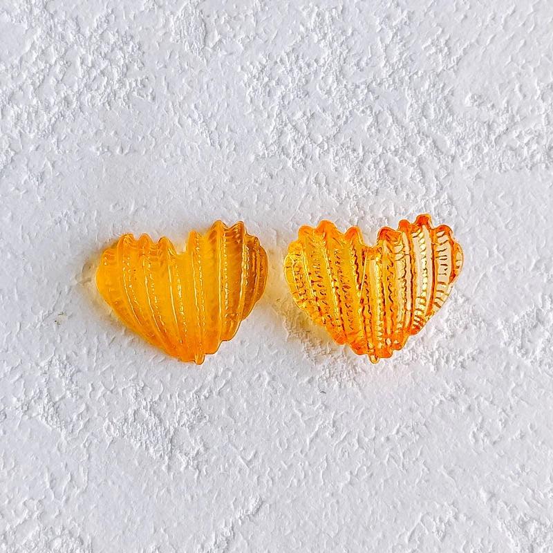 Clear Resin Heart Shape Spacer Pendant Earring Accessories 20pcs