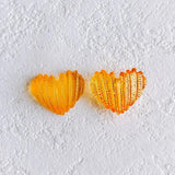 Clear Resin Heart Shape Spacer Pendant Earring Accessories 20pcs