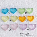 Clear Resin Heart Shape Spacer Pendant Earring Accessories 20pcs