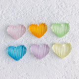 Clear Resin Heart Shape Spacer Pendant Earring Accessories 20pcs