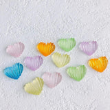 Clear Resin Heart Shape Spacer Pendant Earring Accessories 20pcs