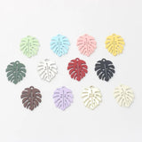 10pcs Monstera Pendant Base Leaf Pendants for DIY Jewelry Making