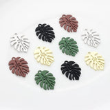 10pcs Monstera Pendant Base Leaf Pendants for DIY Jewelry Making