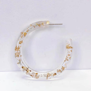 Acrylic Round Stud Earring Foil Charms DIY Material
