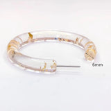 Acrylic Round Stud Earring Foil Charms DIY Material