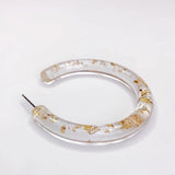 Acrylic Round Stud Earring Foil Charms DIY Material