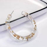 Acrylic Round Stud Earring Foil Charms DIY Material