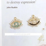 2pcs Pearl Eye Glass Diamond Retro Ear Studs