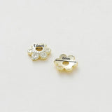 20Pcs 14K Plated Brass 6mm Plum Blossom Flower Cap Bead Caps DIY Jewelry Making