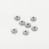 20Pcs 14K Plated Brass 6mm Plum Blossom Flower Cap Bead Caps DIY Jewelry Making