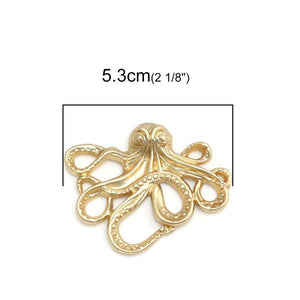 Cuttlefish Shape Charms Pendant 5pc Set Jewelry Making Accessories