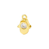 Brass Zircon Hand Charms Pendants Necklace Bracelet Earring DIY Jewelry