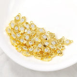 Brass Zircon Hand Charms Pendants Necklace Bracelet Earring DIY Jewelry