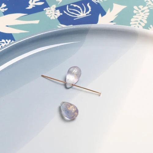 Czech Coloured Glaze 9*15mm Water Droplet Mermaid Tear Glass DIY Earrings