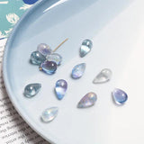 Czech Coloured Glaze 9*15mm Water Droplet Mermaid Tear Glass DIY Earrings