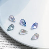 Czech Coloured Glaze 9*15mm Water Droplet Mermaid Tear Glass DIY Earrings