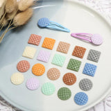 Embossed Waffle Cake Resin Patch DIY Earrings Material