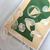 Flash Powder Transparent Acrylic Ring DIY Handmade Ornament
