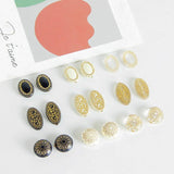 Vintage Japanese French Embossed Acrylic Beads