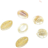 Vintage Japanese French Embossed Acrylic Beads