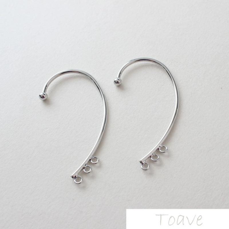 2pcs Copper Plated 18K Real Ear Hook DIY Ear Stud Material Accessories