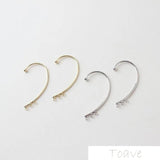 2pcs Copper Plated 18K Real Ear Hook DIY Ear Stud Material Accessories