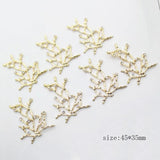 10 Pcs Metal Branches Rhinestones Jewelry Accessories