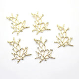 10 Pcs Metal Branches Rhinestones Jewelry Accessories