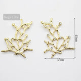 10 Pcs Metal Branches Rhinestones Jewelry Accessories