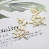 10 Pcs Metal Branches Rhinestones Jewelry Accessories