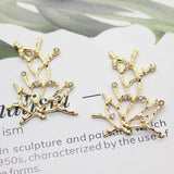 10 Pcs Metal Branches Rhinestones Jewelry Accessories